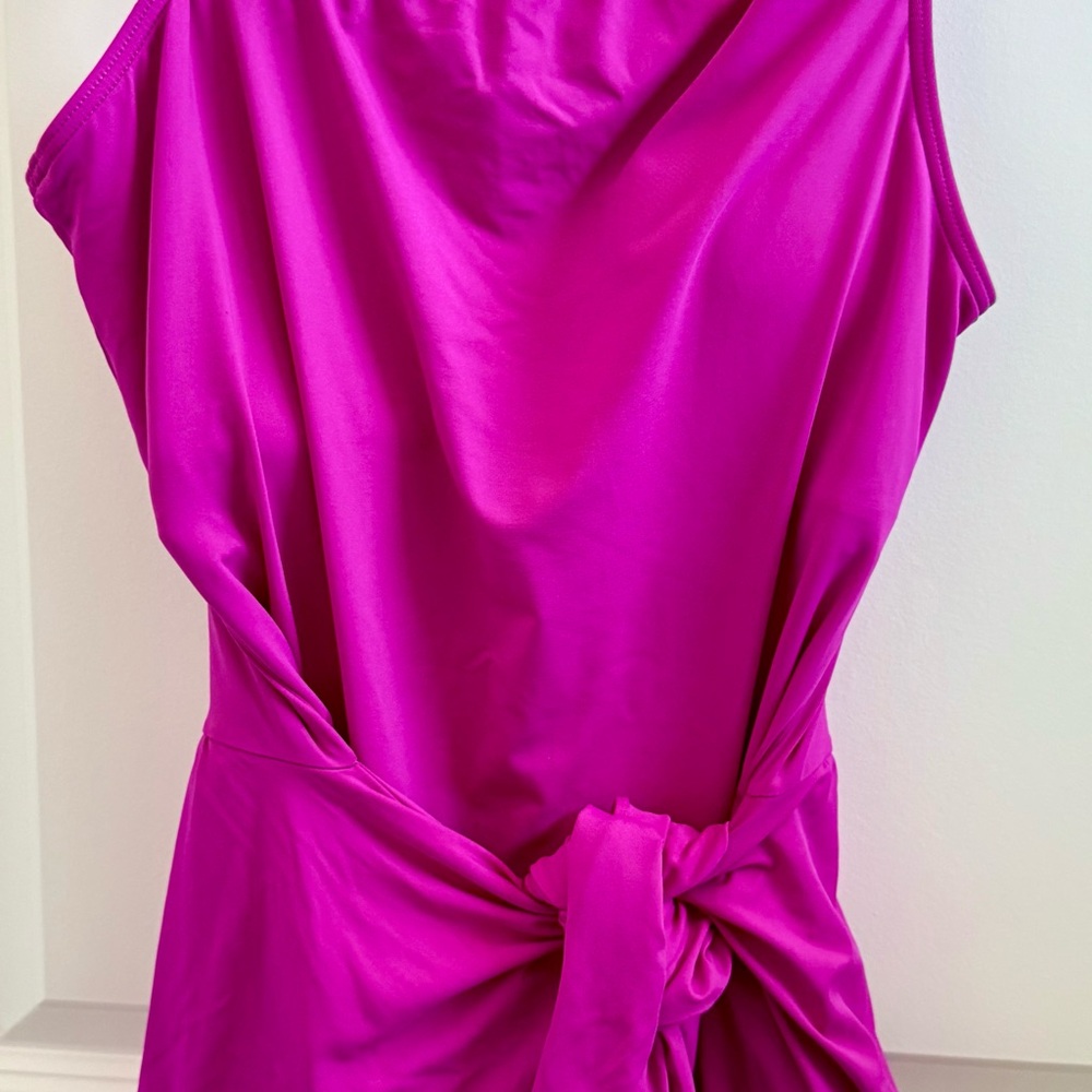 Vibrant Pink One Shoulder Swimsuit